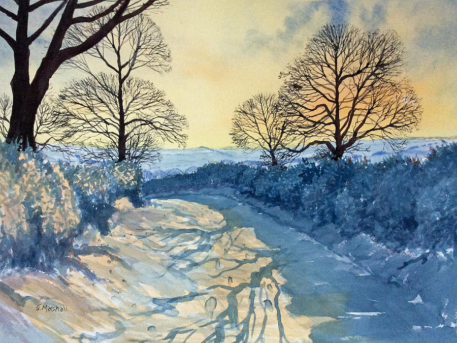 Winter Walk on Wykeham Road Painting by Glenn Marshall
