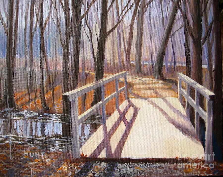 Winter Walk Painting by Shirley Braithwaite Hunt