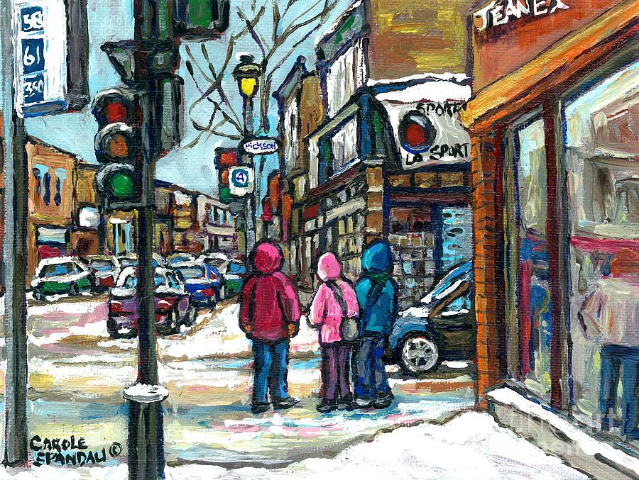 Picture of a street scene. Street Scene. Рю Веллингтон, Монреаль. Питт Монреаль картины. Открытки Недетские улица.