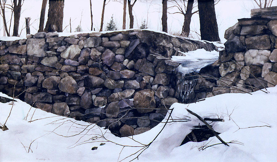 Winter Wall Two Painting by Tom Wooldridge