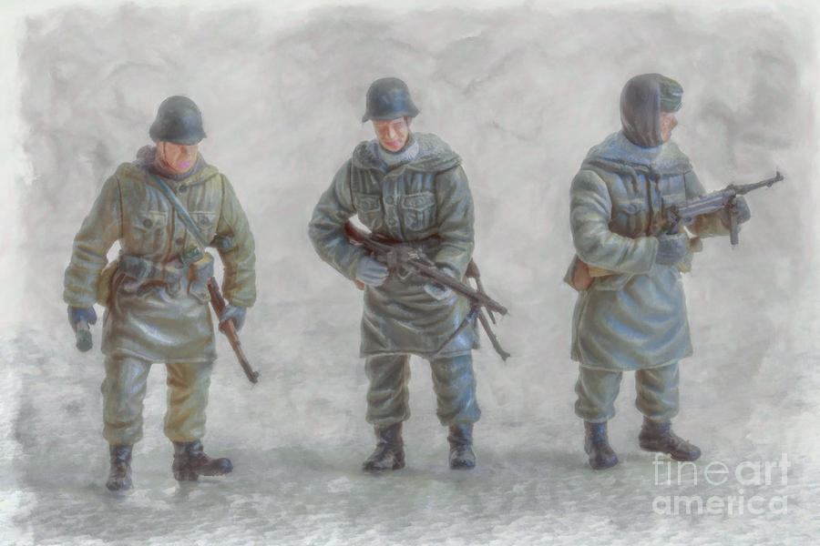 Winter War Panzer Grenadiers Digital Art by Randy Steele