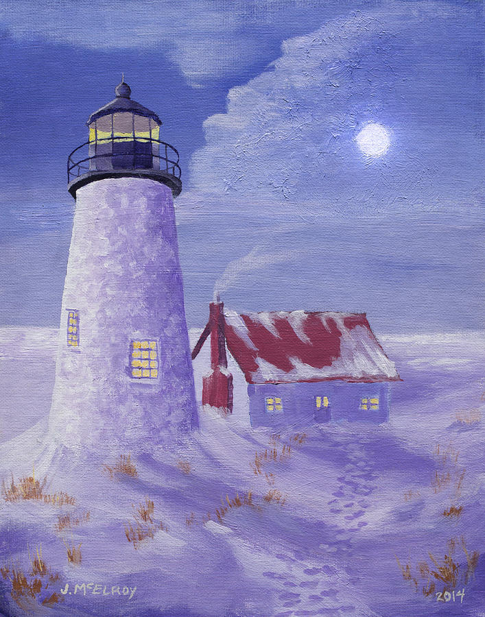 Christmas Painting - Winter Watch by Jerry McElroy