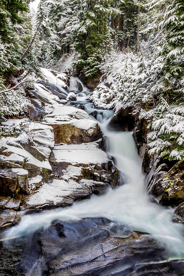 Winter Photograph - Winter Water Fall 3 by Rob Green
