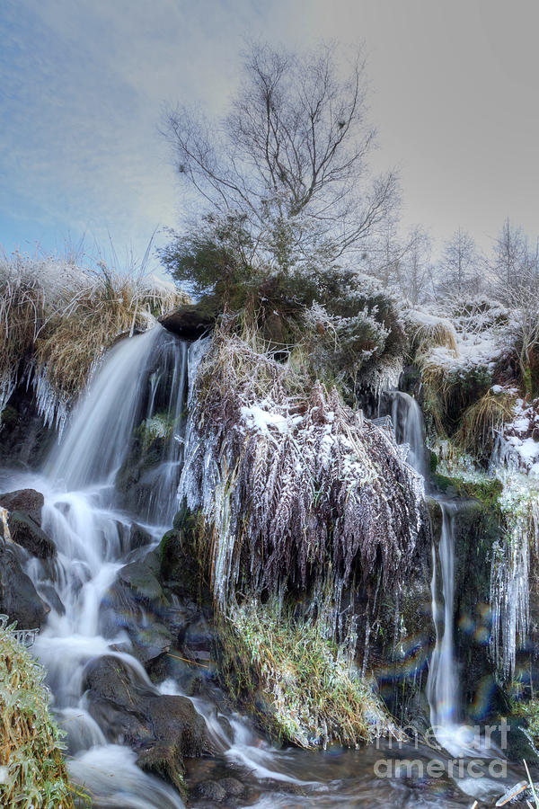 Winter Photograph - Winter Waterfall 6 by David Birchall