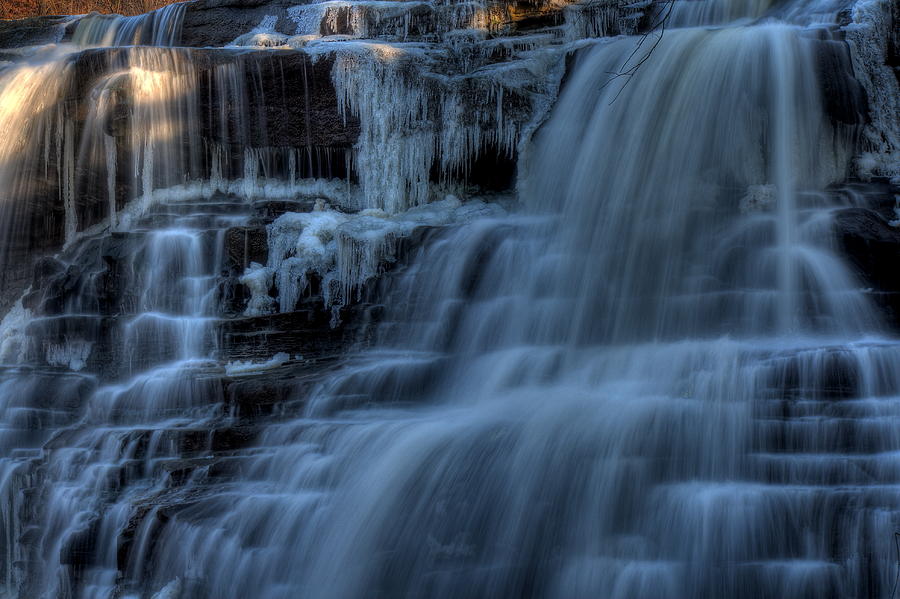 Winter Waterfall Photograph by David Dufresne
