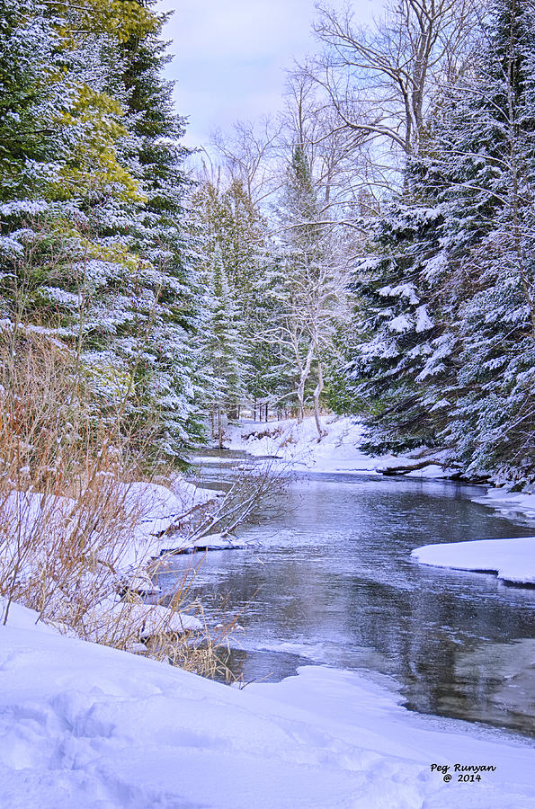 Winter Waterway Photograph by Peg Runyan