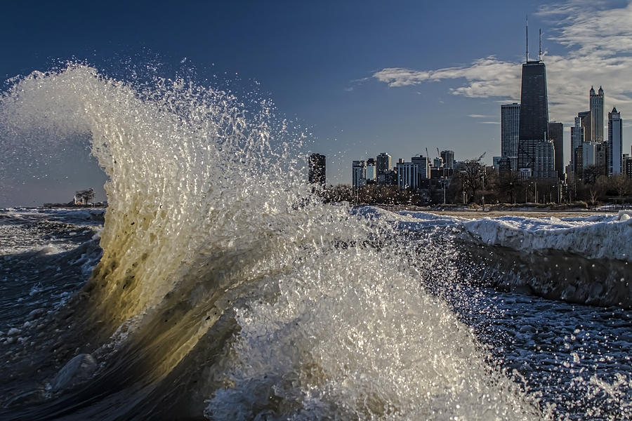 Winter wave action Photograph by Sven Brogren