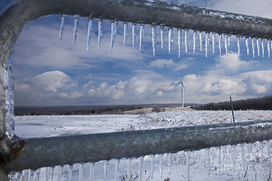 Winter Wind Turbine Photograph by Jim West