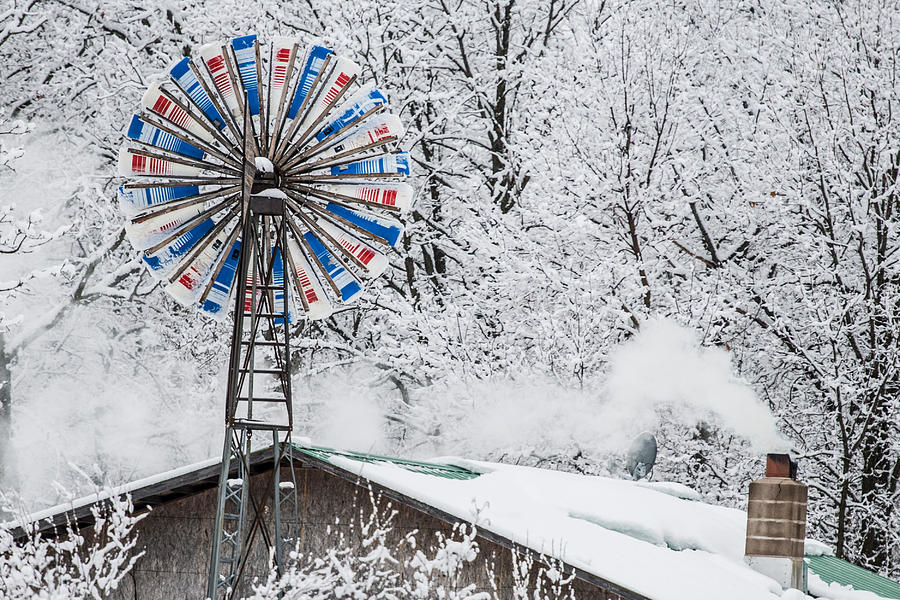 Winter Windmill Photograph by Paul Freidlund