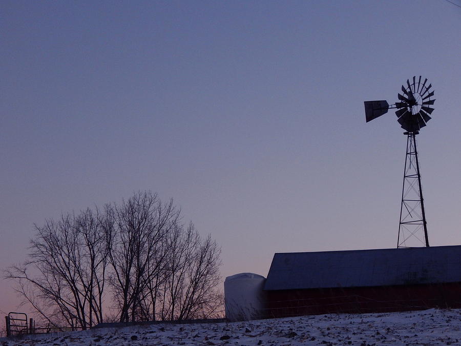 Winter Windmill Photograph by Wild Thing
