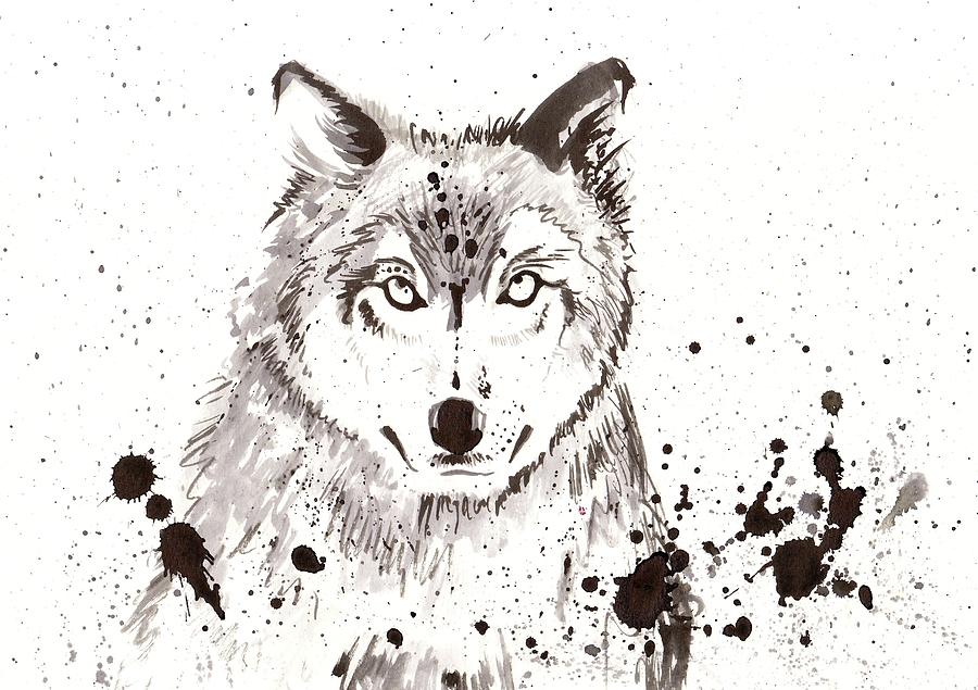 Winter Painting - Winter Wolf by Tiberiu Soos
