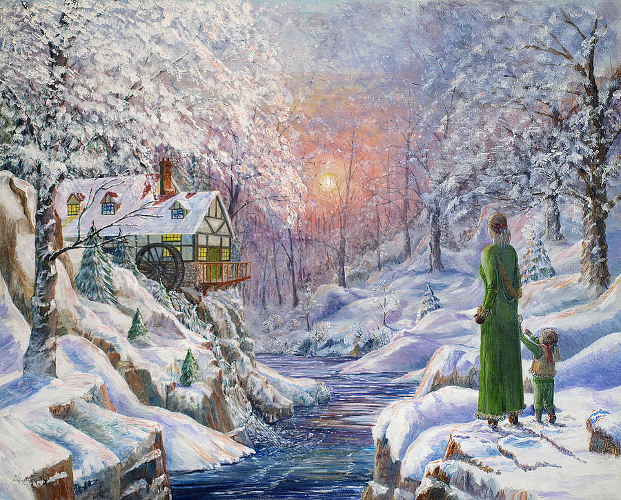 Image result for winter wonderland painting
