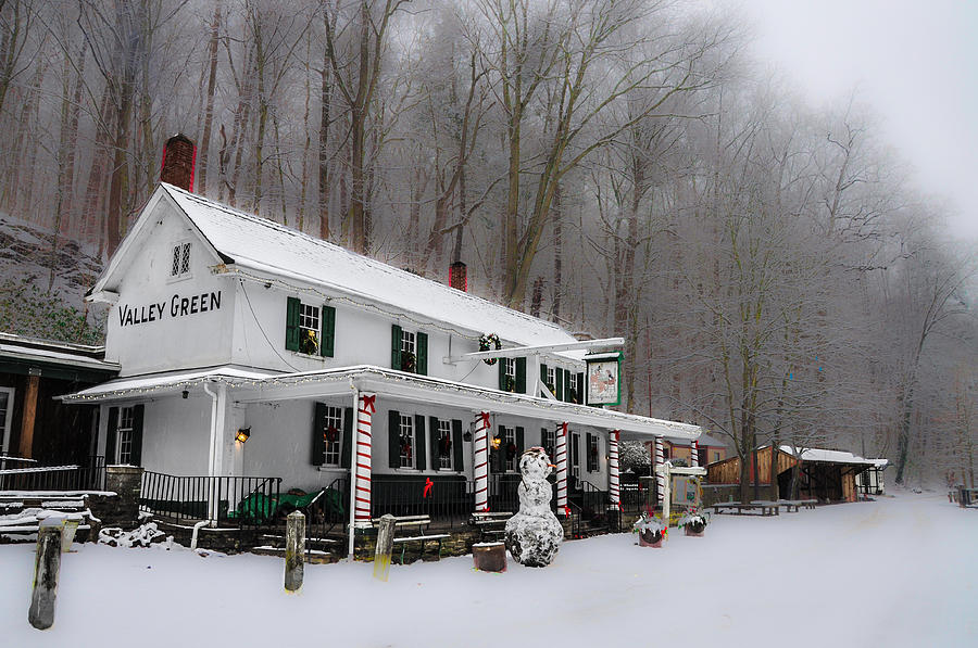 Winter Photograph - Winter Wonderland at the Valley Green Inn by Bill Cannon