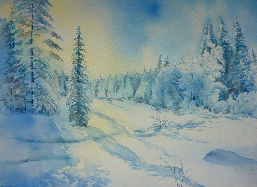 Winter wonderland Painting by Thomas Habermann - Fine Art America