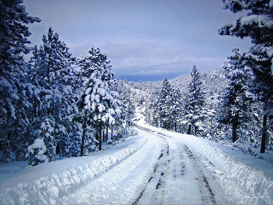 Winter Woodland Photo -Country Roads Take Me Home -Mountain Landscape ...