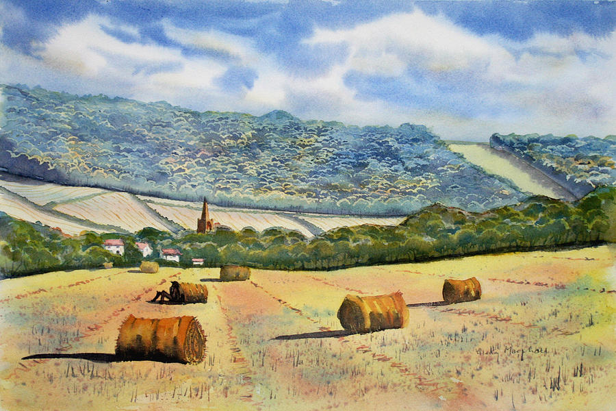 Winteringham from High Mowgate Painting by Glenn Marshall