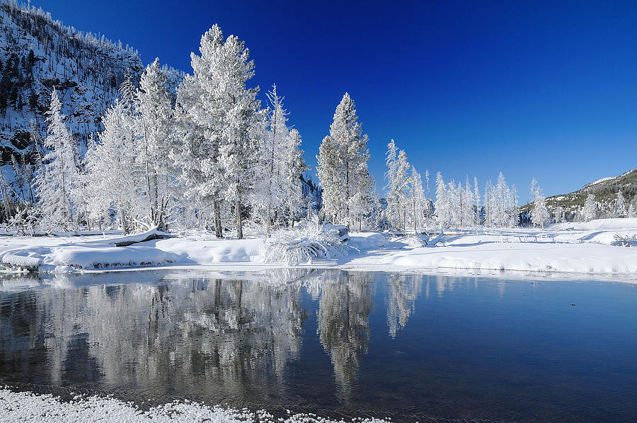 Yellowstone National Park Photograph - Winters Chill by Jim Southwell