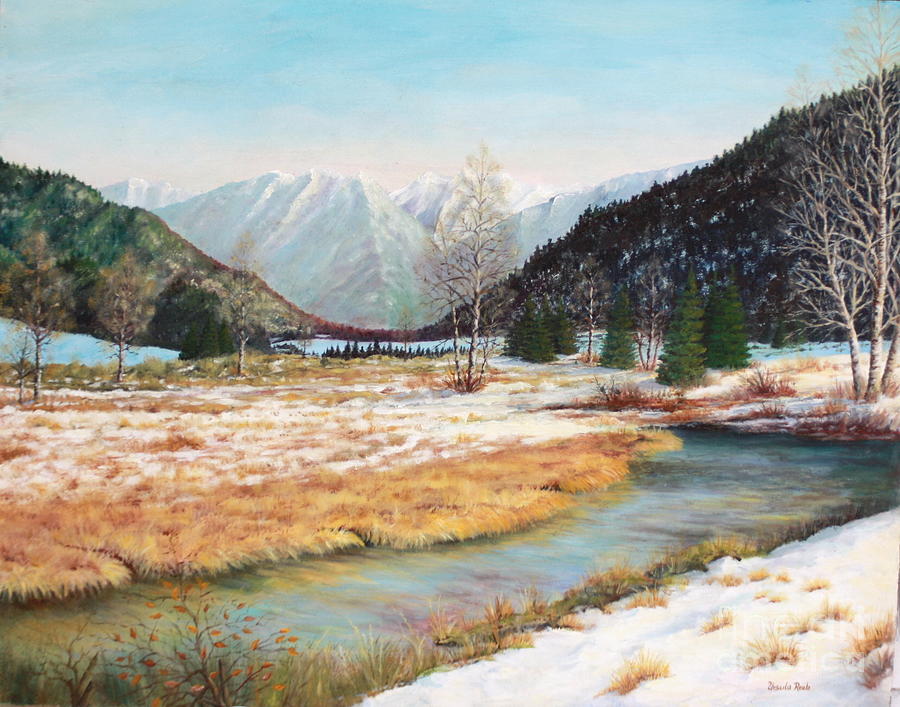 Winter Painting - Winters End by Ursula Reeb
