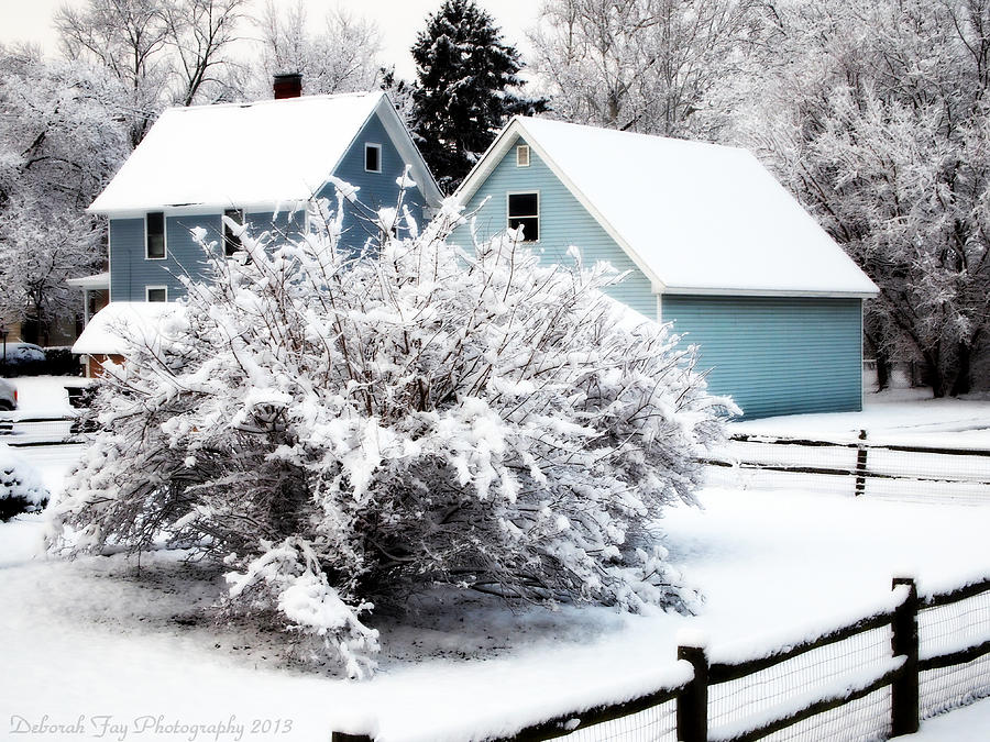 Winter Wonderland Photograph - Winters First Snow by Deborah Fay Baker