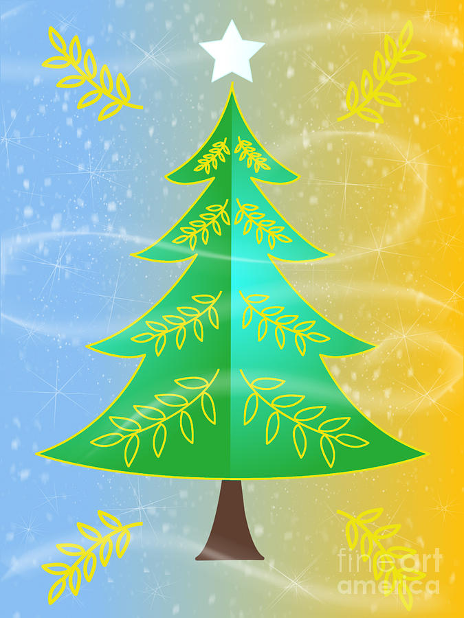 Winters Hope Holiday Tree Digital Art by Raena Wilson