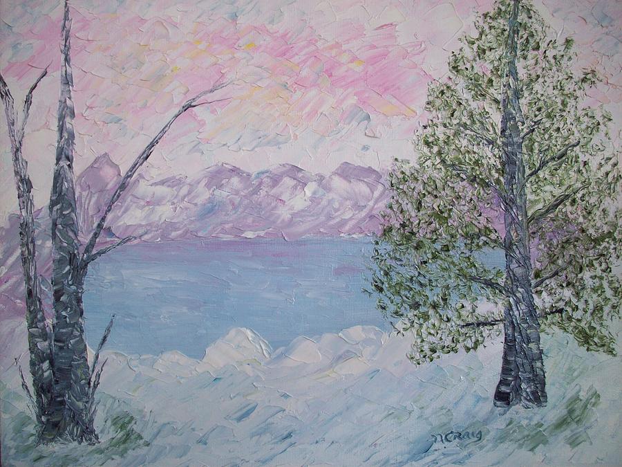 Mountain Painting - Winters Jewels by Nancy Craig
