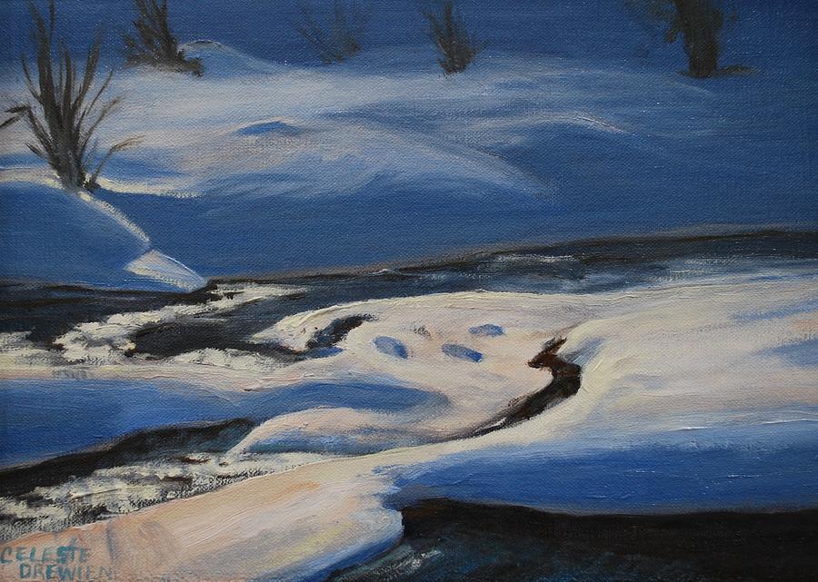 Winter Painting - Winters Lifeless World by Celeste Drewien