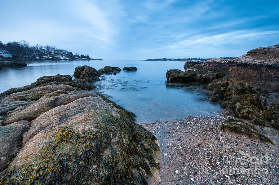Beach - Winters Morning on Branford Harbor Photograph by JG Coleman