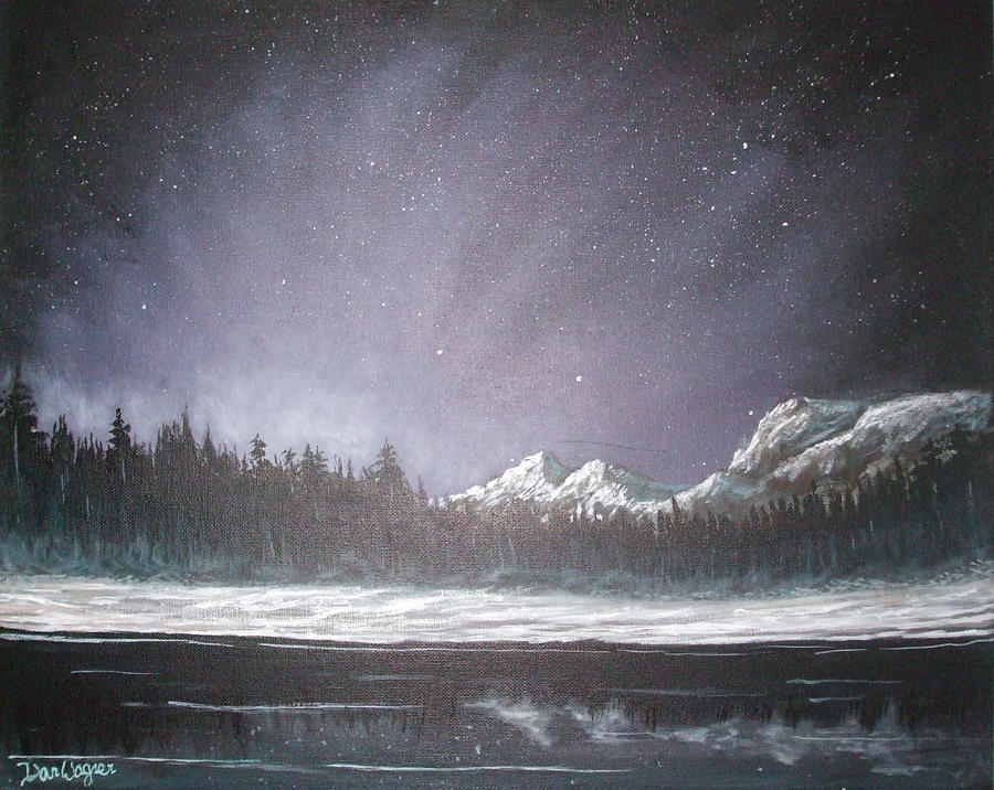Winters Night Painting by Dan Wagner