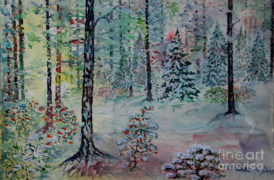 Winters Wonderland Painting by Almo M