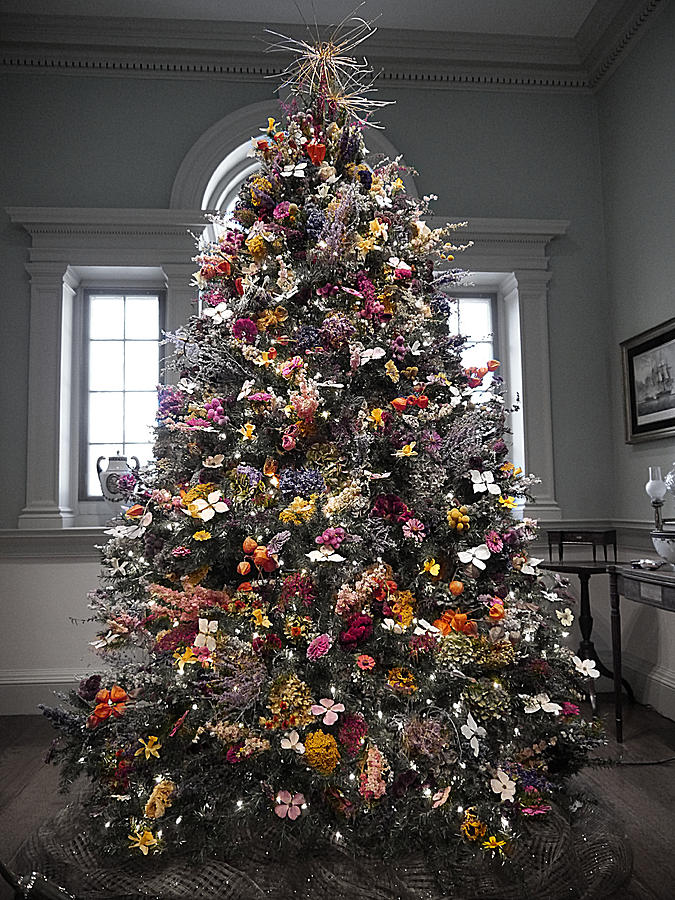 Winterthur - Floral Christmas Tree Photograph by Richard Reeve