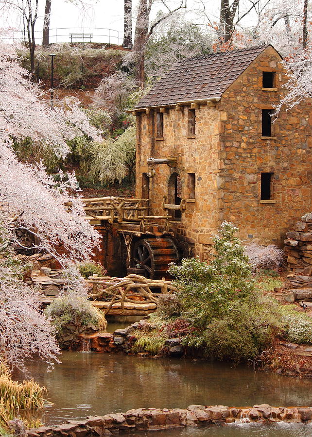 Wintertime at Old Mill Photograph by Karen Beasley