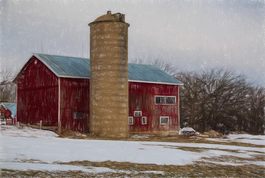 Wintry Day on the Farm 2 Photograph by Kathleen Scanlan