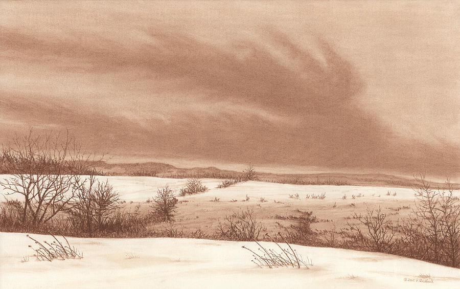 Wintry Meadow Painting by Peter Rashford