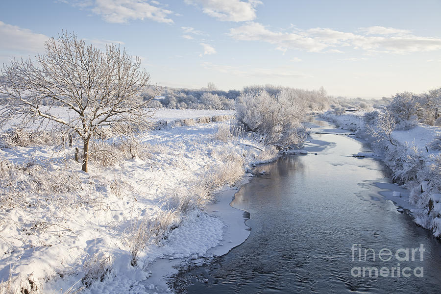 Wintry River Photograph by Liz Leyden