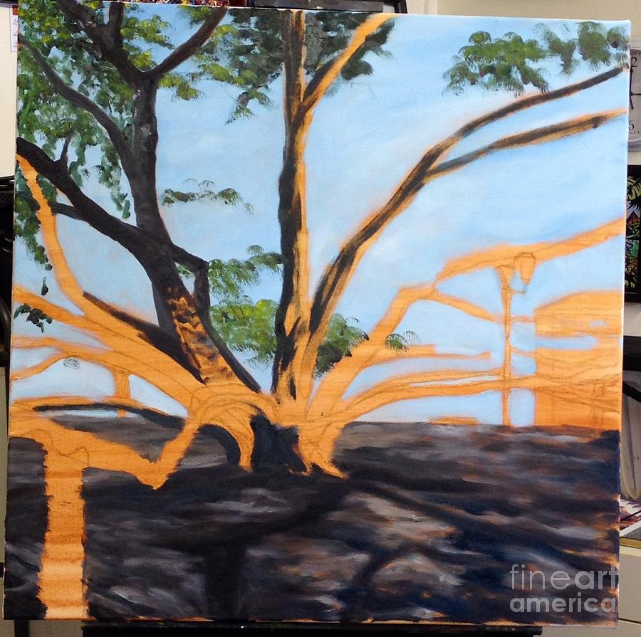 WIP Banyan Tree 2 Painting by Darice Machel McGuire
