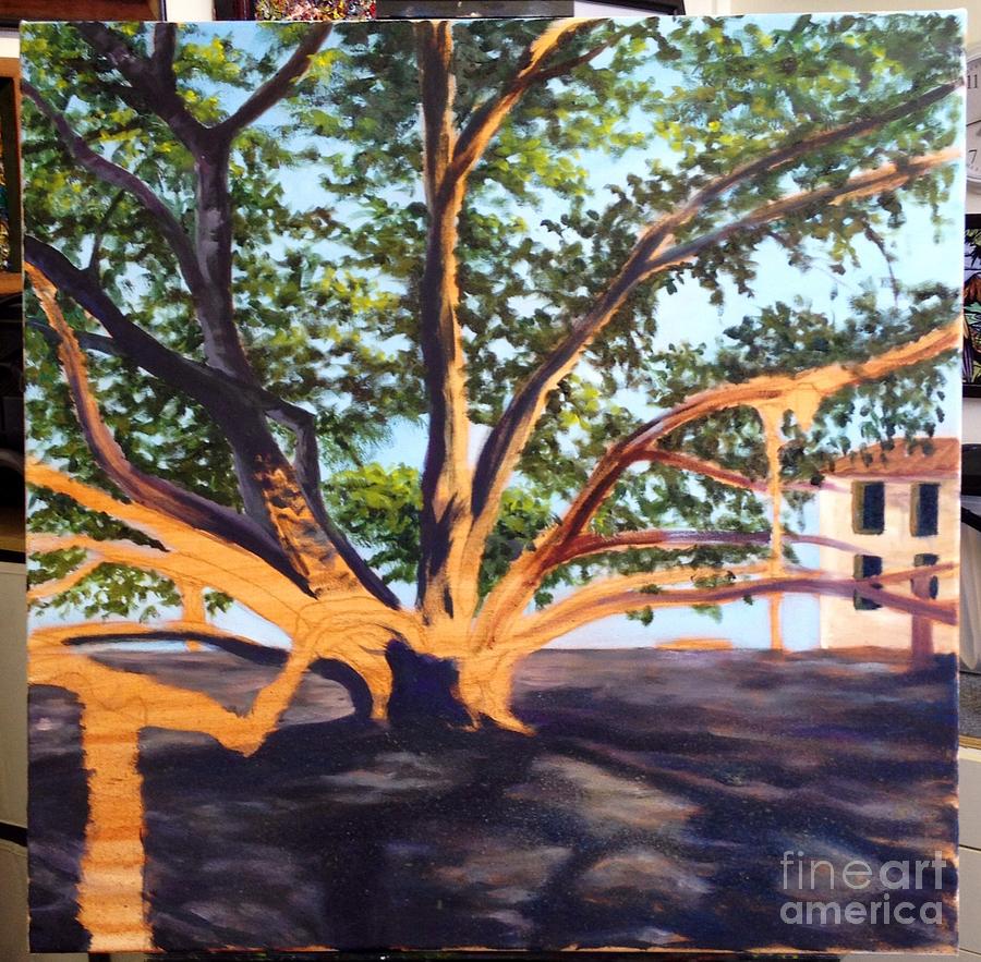 WIP Banyan Tree 3 Painting by Darice Machel McGuire