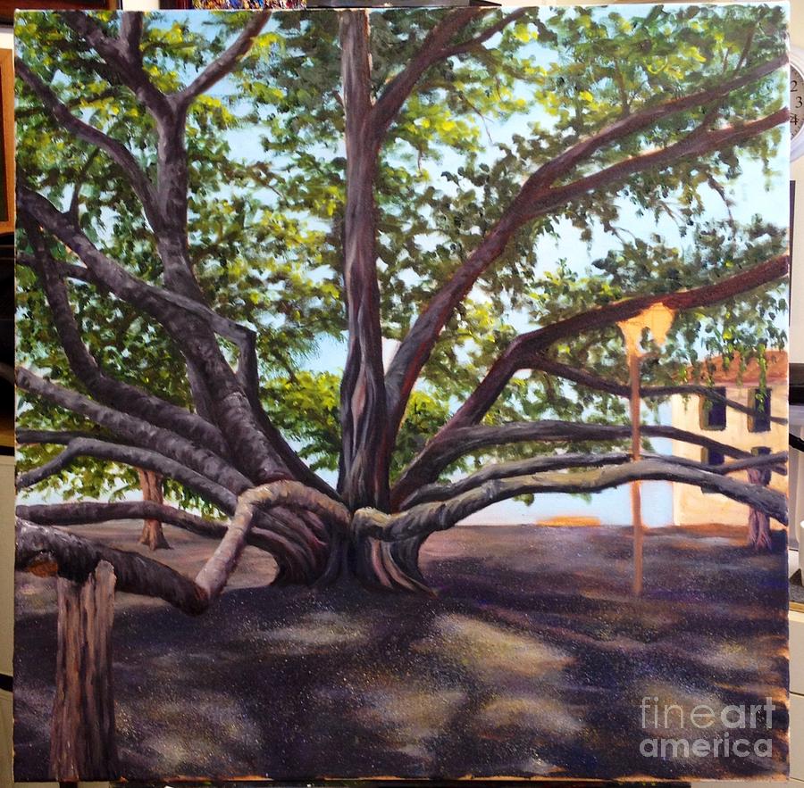 WIP Banyan Tree 4 Painting by Darice Machel McGuire