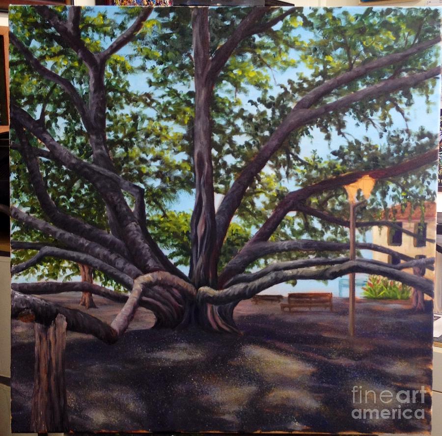 WIP Banyan Tree 5 Painting by Darice Machel McGuire