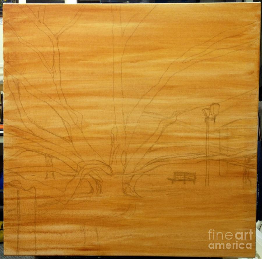 Work In Progress Painting - WIP Banyan Tree by Darice Machel McGuire