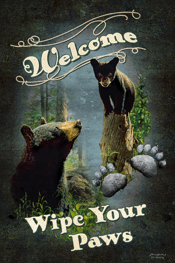 Bear Painting - Wipe Your Paws by JQ Licensing