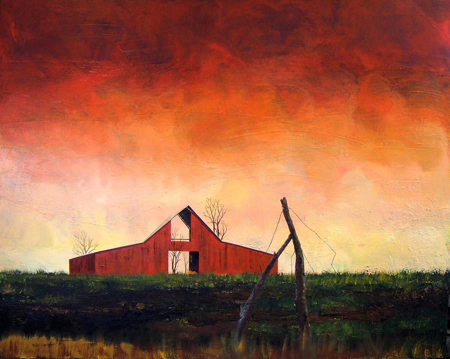 Barn Painting - Wired Down by William Renzulli