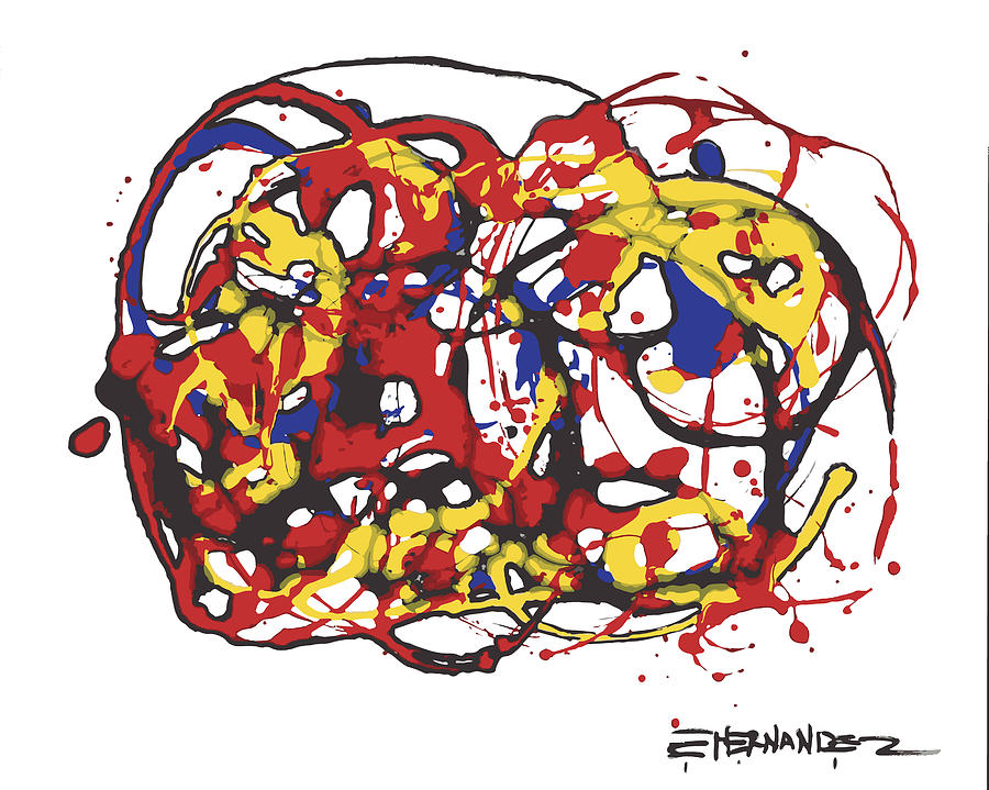 Abstract Painting - Wired by Ed Hernandez