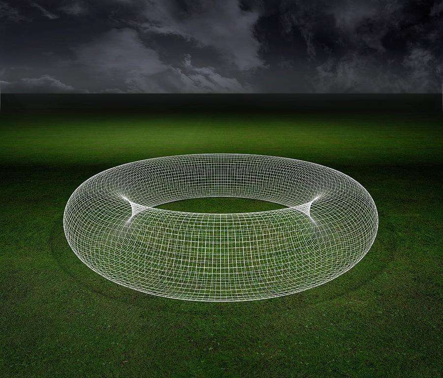 Wireframe Torus Photograph by Robert Brook/science Photo Library