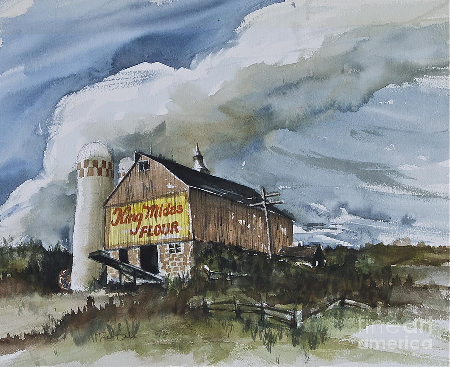 Wisconsin Barn  King Midas Advertising Painting by Robert Birkenes