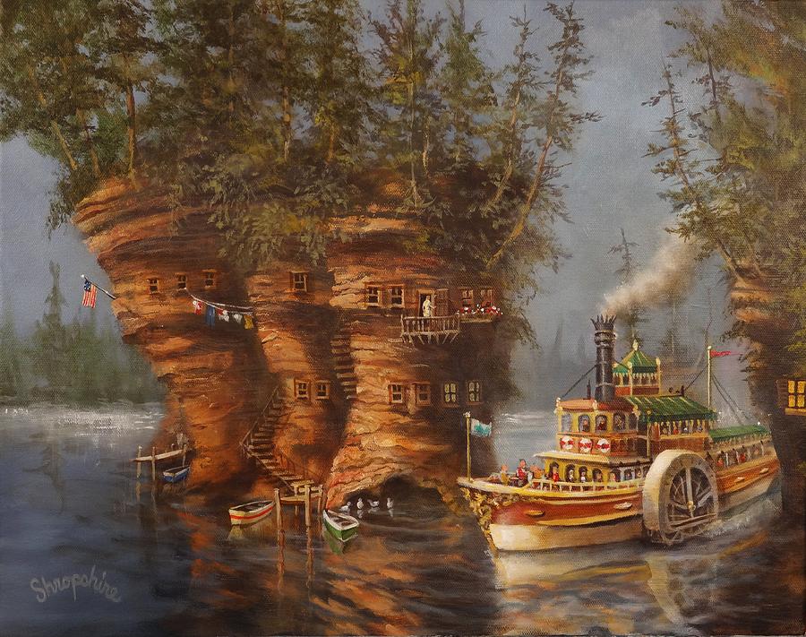 Wisconsin Dells Fantasy Painting by Tom Shropshire