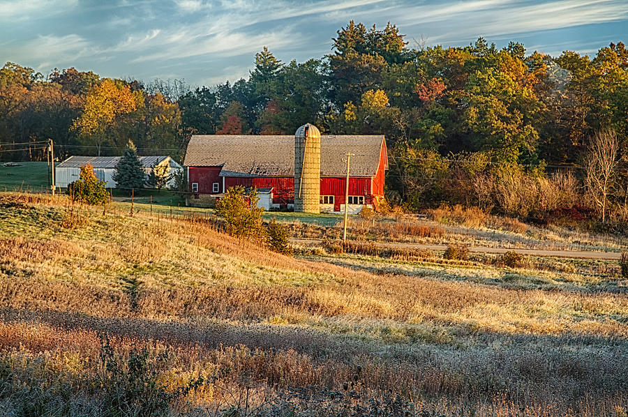 Wisconsin Fall Morning Photograph by Lindley Johnson
