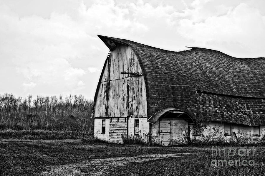 Wisconsin Old Barn 1 Black and White Photograph by Ms Judi