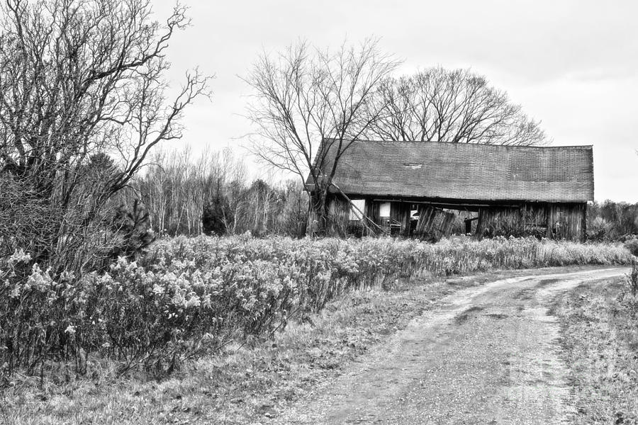 Wisconsin Old Barn 2 Black and White Photograph by Ms Judi