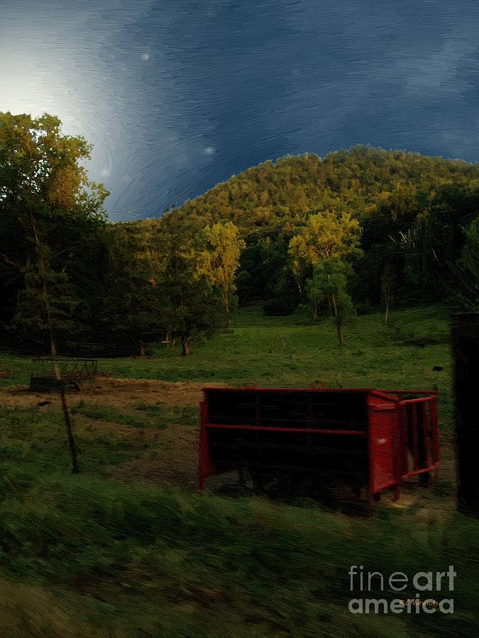 Summer Painting - Wisconsin Valley Moonrise by RC DeWinter