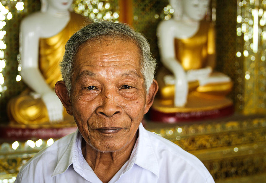 Wisdom in Myanmar Photograph by Joshua Van Lare